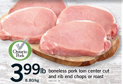 Boneless Pork Loin Center Cut And Rib End Chops Or Roast