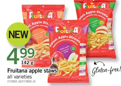 FRUITANA APPLE STAWS, 142 G