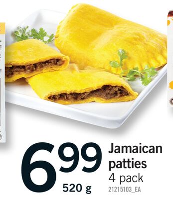 JAMAICAN PATTIES 4 PACK, 520 G
