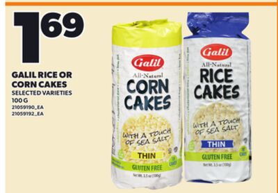 GALIL RICE OR CORN CAKES, 100 G