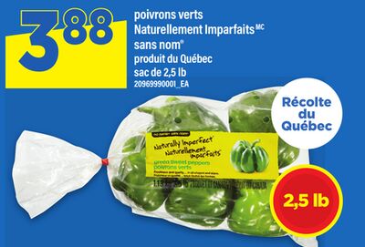 POIVRONS VERTS NATURELLEMENT IMPARFAITSMC SANS NOM*, sac de 2,5 lb
