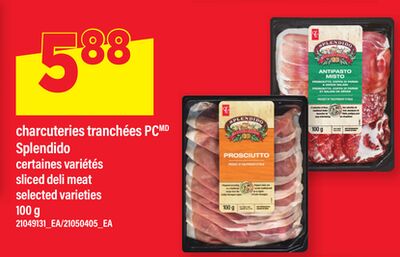 CHARCUTERIES TRANCHÉES PCMD SPLENDIDO | SLICED DELI MEAT, 100 G