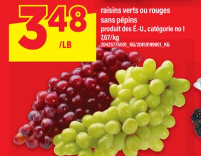 Raisins Verts Ou Rogues Sans Pépins
