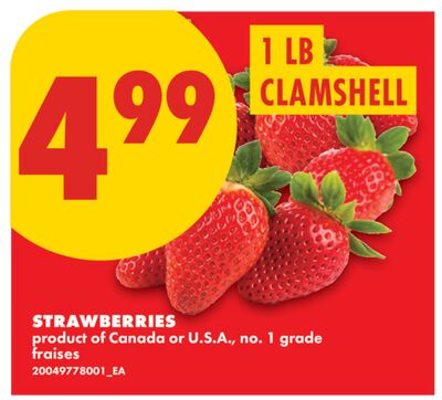 STRAWBERRIES, 1 LB CLAMSHELL