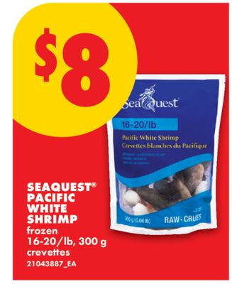 SEAQUEST PACIFIC WHITE SHRIMP, 300 G