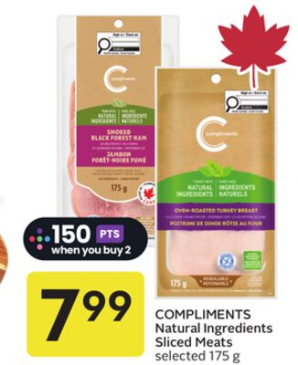 COMPLIMENTS Natural Ingredients Sliced Meats
