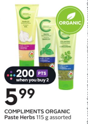 COMPLIMENTS ORGANIC Paste Herbs