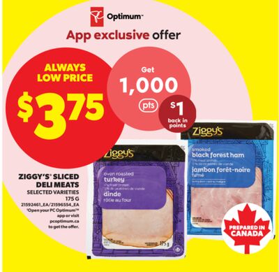 ZIGGY'S SLICED DELI MEATS, 175 G
