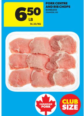 Pork Centre And Rib Chops Boneless