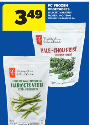 PC FROZEN VEGETABLES, 400-750 G