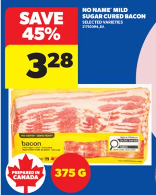 No Name Mild Sugar Cured Bacon