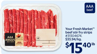 Your Fresh Market beef stir fry strips
