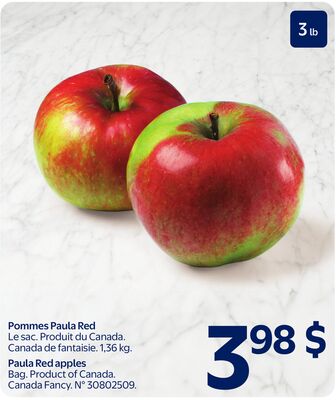 Paula Red apples